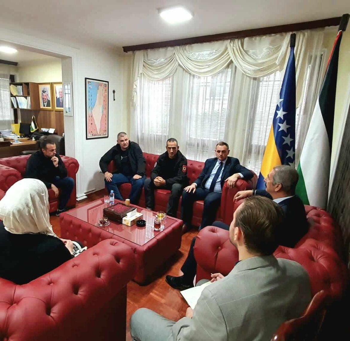 Potpredsjednik SG Bijeljina i članovi GSS posjetili ambasadora Palestine u BiH (foto)