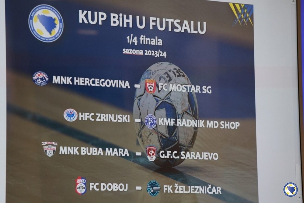 KMF Radnik MD Shop protiv Zrinjskog u četvrtfinalu futsal Kupa BiH